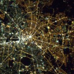 East West Germany divide from space